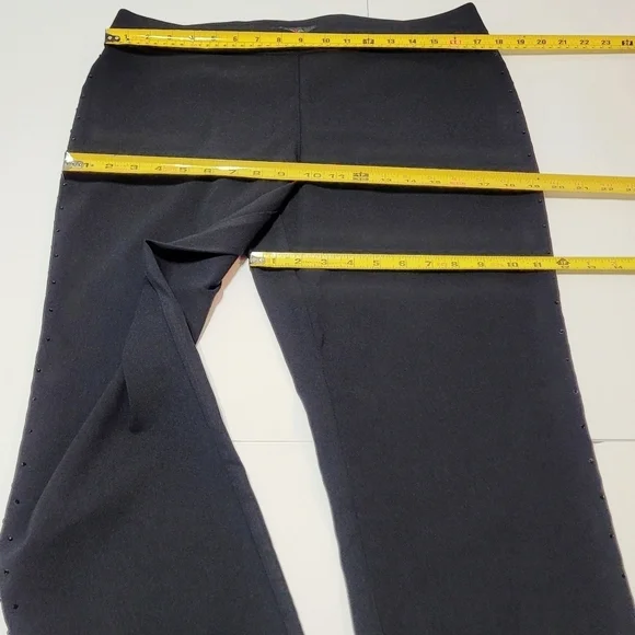 Style & Co. Black Pull on Leggins with Onyx Bling (L) - Picture 9 of 12